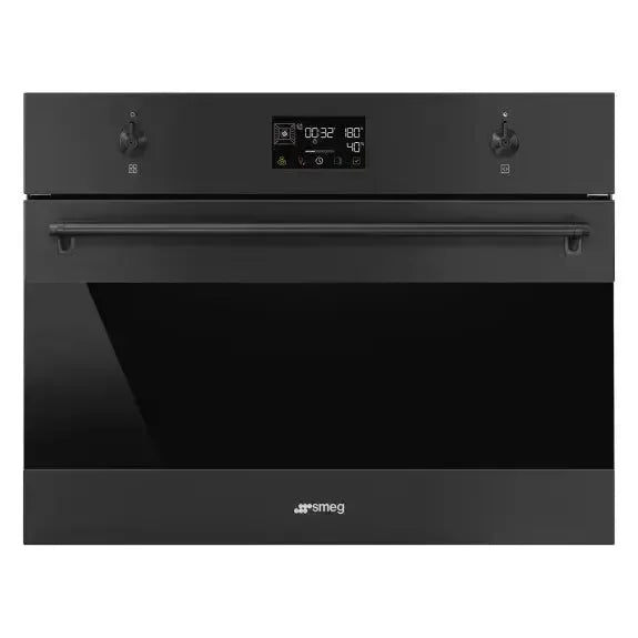 Smeg 45cm Classic Compact Steam Oven - Black - SOA4302S3N