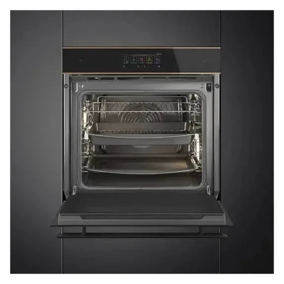 Smeg 60cm Dolce Stil Novo Pyrolytic Steam Oven - Black