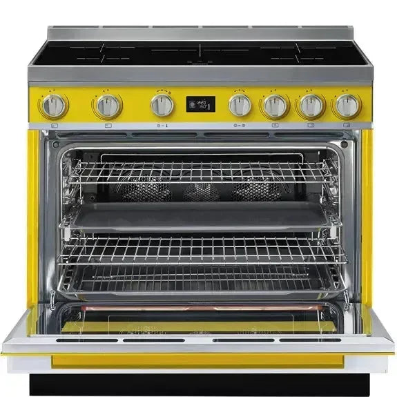 Smeg 90cm Portofino Induction Cooker - Sunshine Yellow
