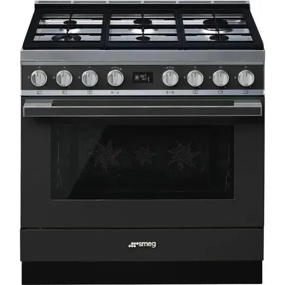 Falcon premium European glass black upright 1100mm induction cooker with sleek design