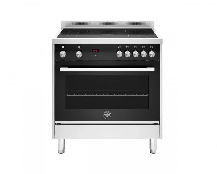 Falcon premium European glass black upright 1100mm induction cooker with sleek design