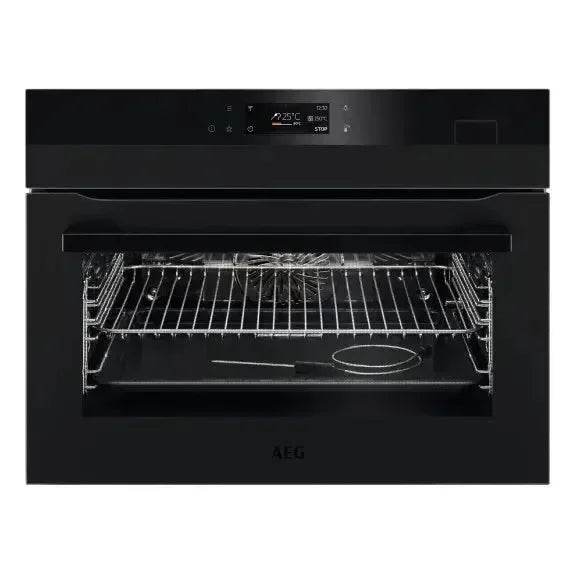 AEG 45cm Compact Steam Oven - Black - newtonshomeappliances