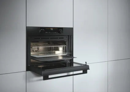 Falcon premium European glass black upright 1100mm induction cooker with sleek modern design