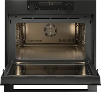 Falcon premium European glass black upright 1100mm induction cooker with open oven door