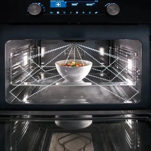 Falcon premium European glass black upright 1100mm induction cooker with bowl inside