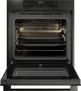Falcon premium European glass black upright 1100mm induction cooker with open oven interior