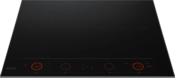 Falcon premium European glass black upright 1100mm induction cooker with red digital controls