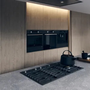Falcon premium European glass black upright 1100mm induction cooker in modern kitchen