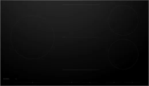 Falcon premium European glass black upright 1100mm induction cooker with sleek design