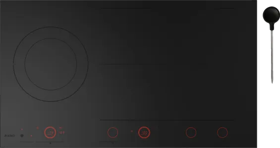 Falcon premium European glass black upright 1100mm induction cooker with red control indicators