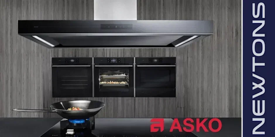 Falcon premium European glass black upright 1100mm induction cooker in modern kitchen