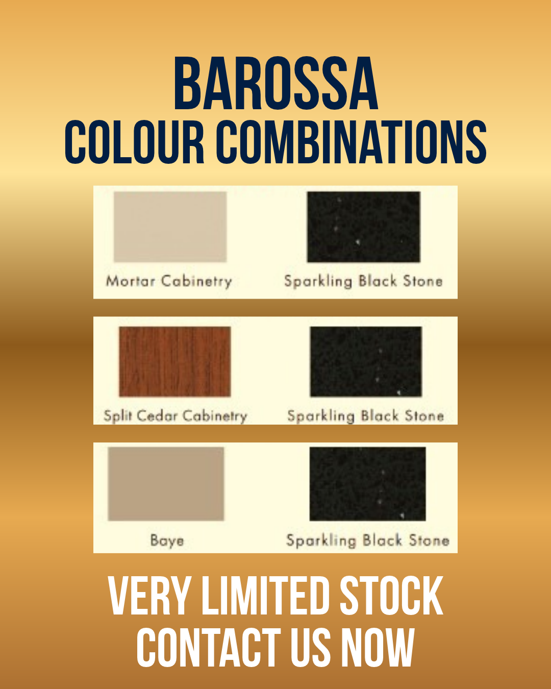 Promotional image detailing the 3 different colour combinations for Euro Alfresco's Barossa.