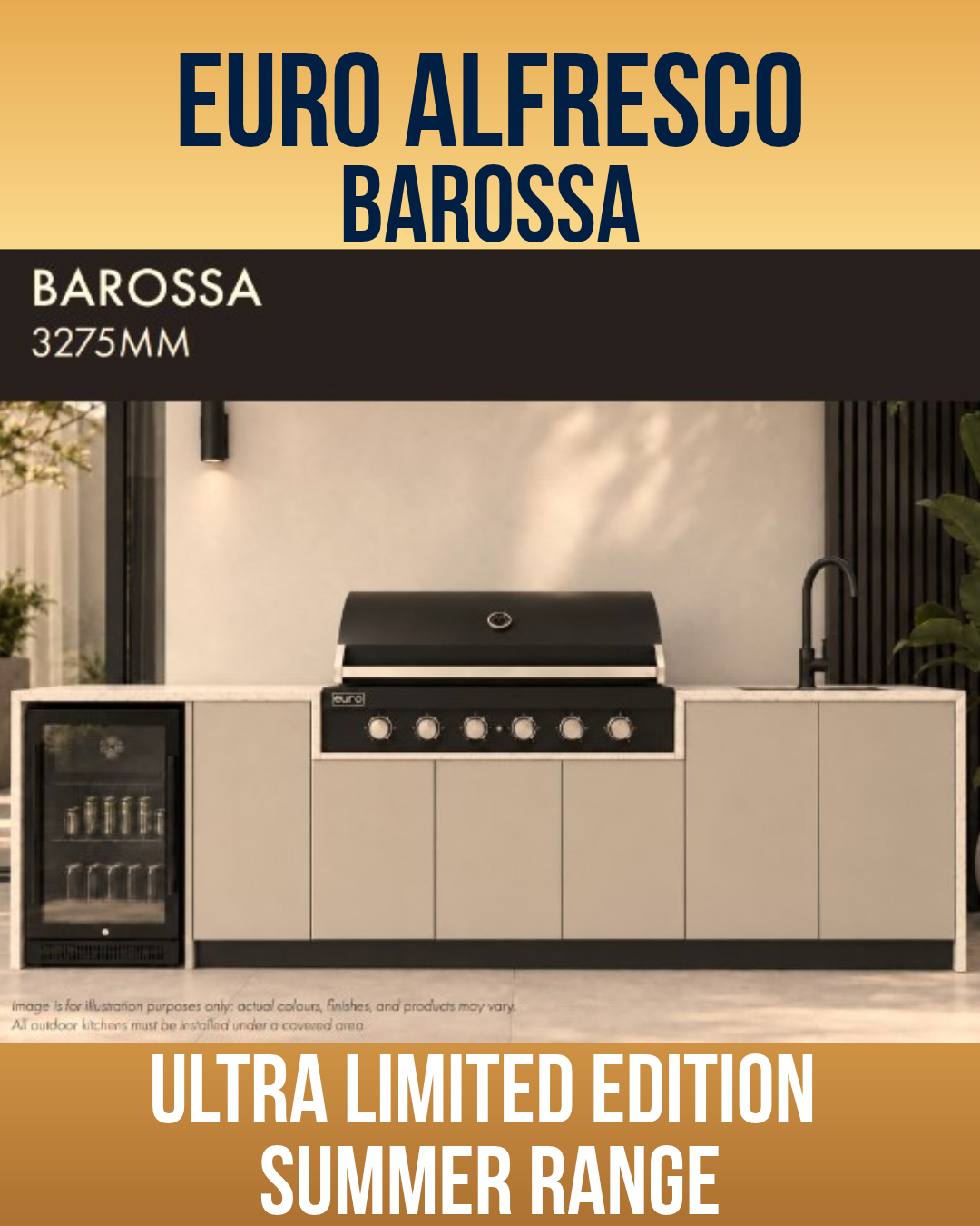 Promotional image for Barossa outdoor kitchen by Euro Alfresco