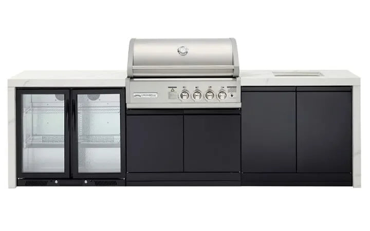 Falcon premium European glass black upright 1100mm induction cooker with sleek design