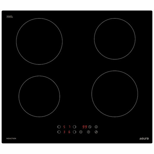 Euro 60cm Induction Cooktop ECT600IN with 4 circular cooking zones