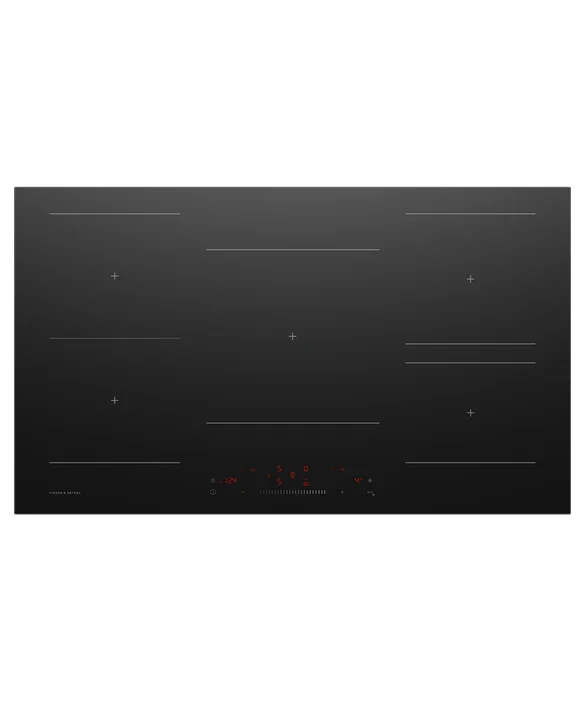 Falcon premium European glass black upright 1100mm induction cooker with sleek design