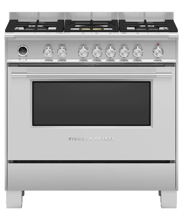 Falcon premium European glass black upright 1100mm induction cooker with sleek stainless steel design