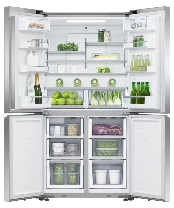 Fisher & Paykel 538L Series 7 Quad Door Refrigerator Freezer Ice & Water RF605QNUVX1
