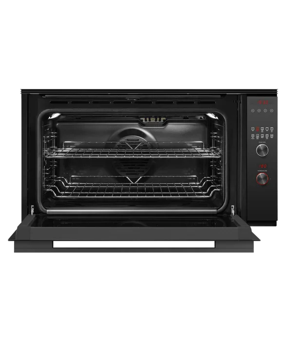 Falcon premium European glass black upright 1100mm induction cooker with open oven interior