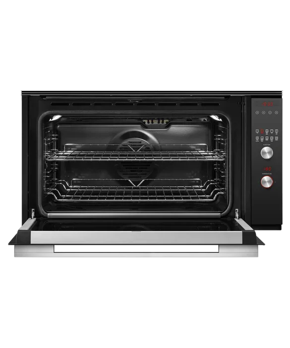 Falcon premium European glass black upright 1100mm induction cooker with open oven interior