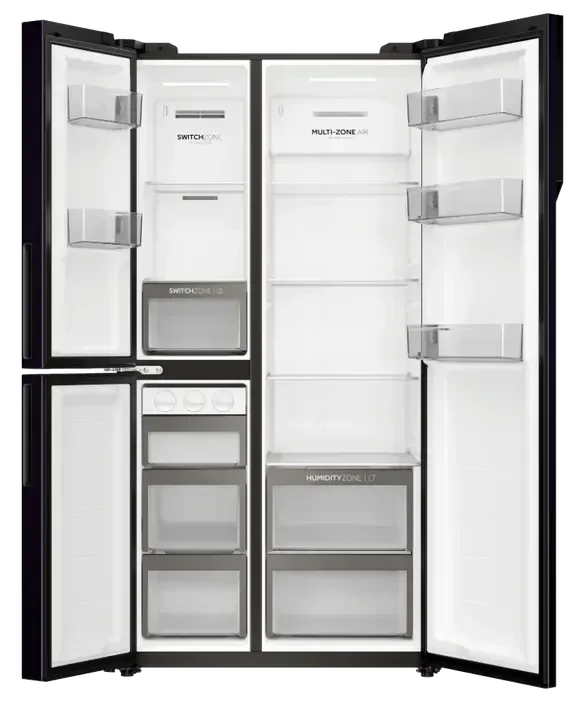 Haier HRF575XC 574L S+ Three-Door Refrigerator Freezer - Black 500 Series