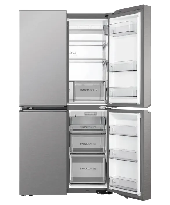 Haier 623L Quad Door Refrigerator Freezer Ice & Water HRF680YPS 600 Series