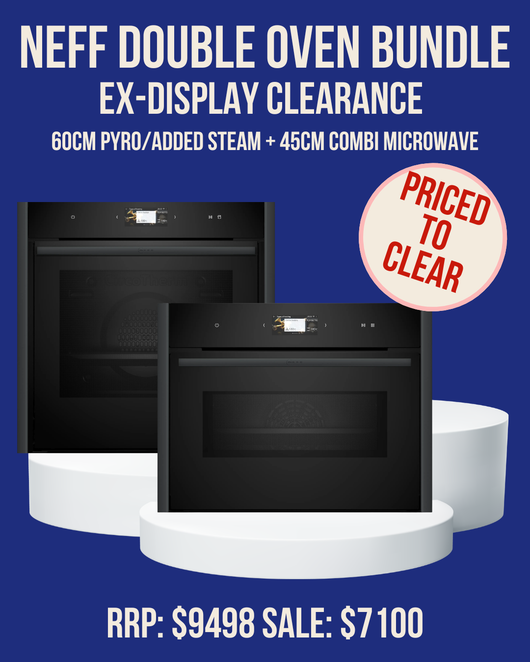 Neff Grey Double Oven Bundle (60cm & 45cm Built-in) *Ex-Display Clearance*