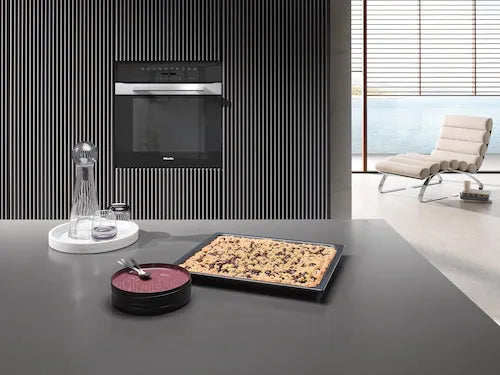 Falcon premium European glass black upright 1100mm induction cooker in modern kitchen