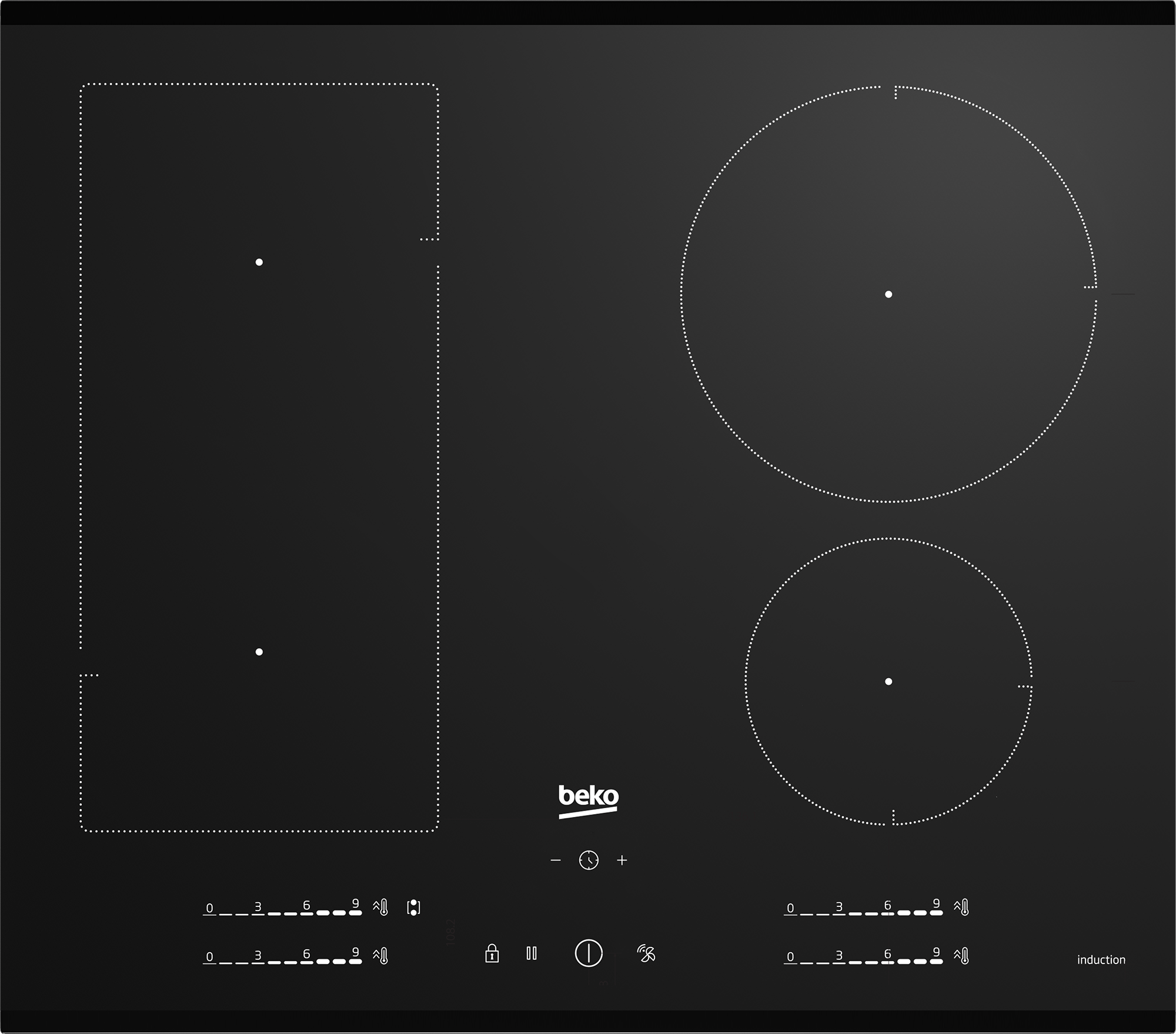 Beko 60cm Induction Cooktop with IndyFlex Zone - BCT601IGN *Ex-Display*
