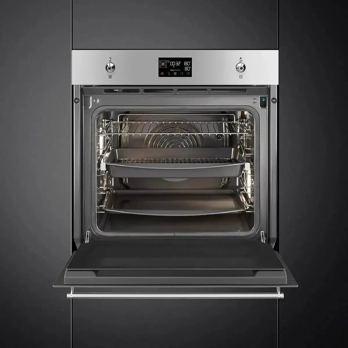 Smeg 60cm Classic Pyrolytic Steam Oven with Probe - SOPA6302S2P