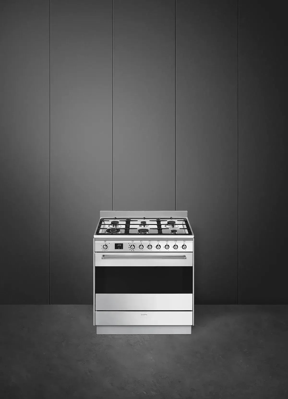 Falcon premium European Glass Black Upright 1100mm Induction Cooker in modern kitchen
