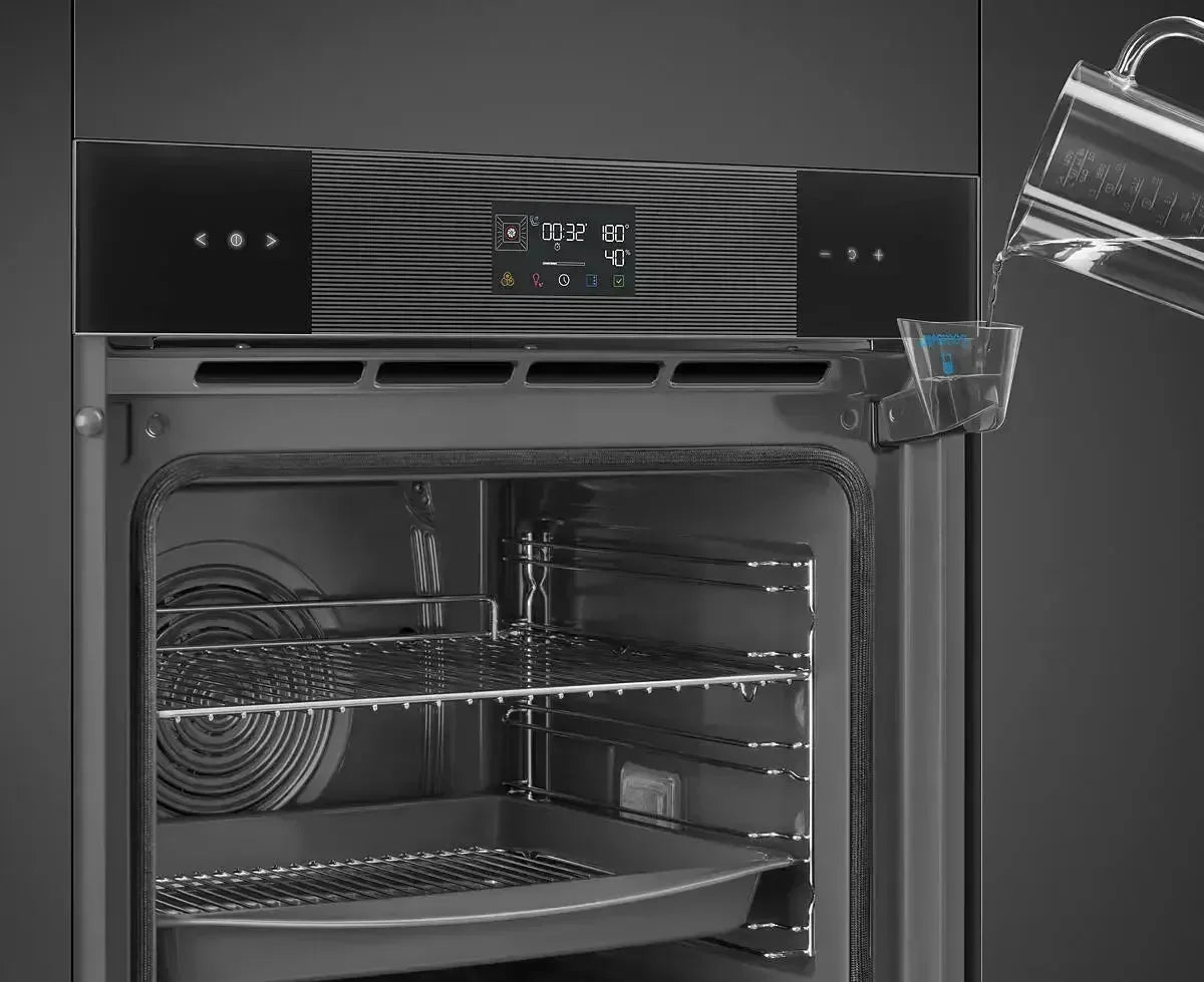Smeg 60cm Linea Steam100 Oven - Midnight Black