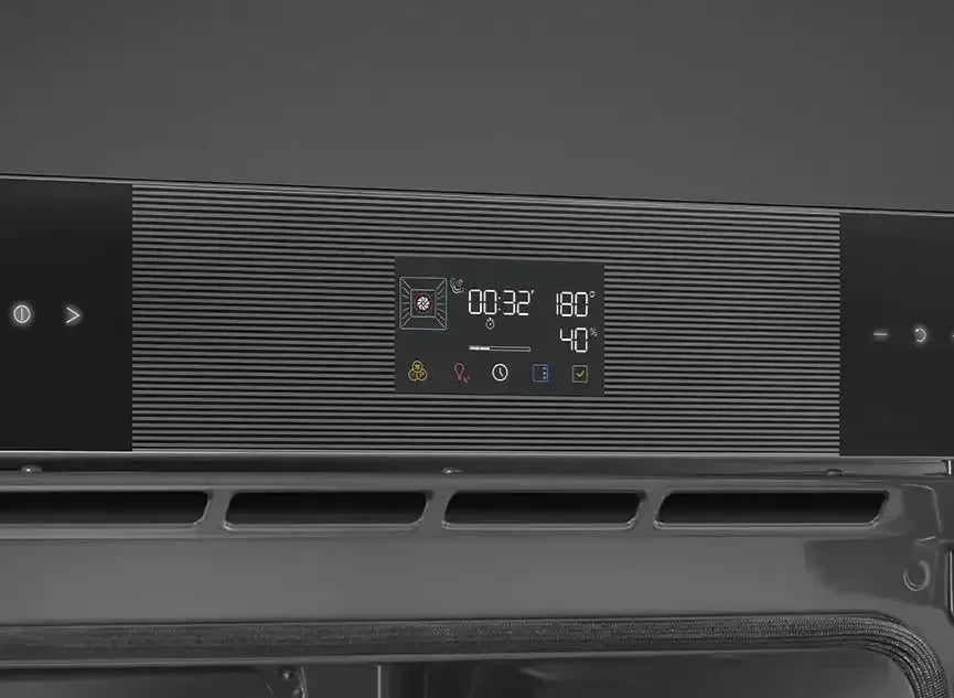 Falcon premium European glass black upright 1100mm induction cooker digital control panel