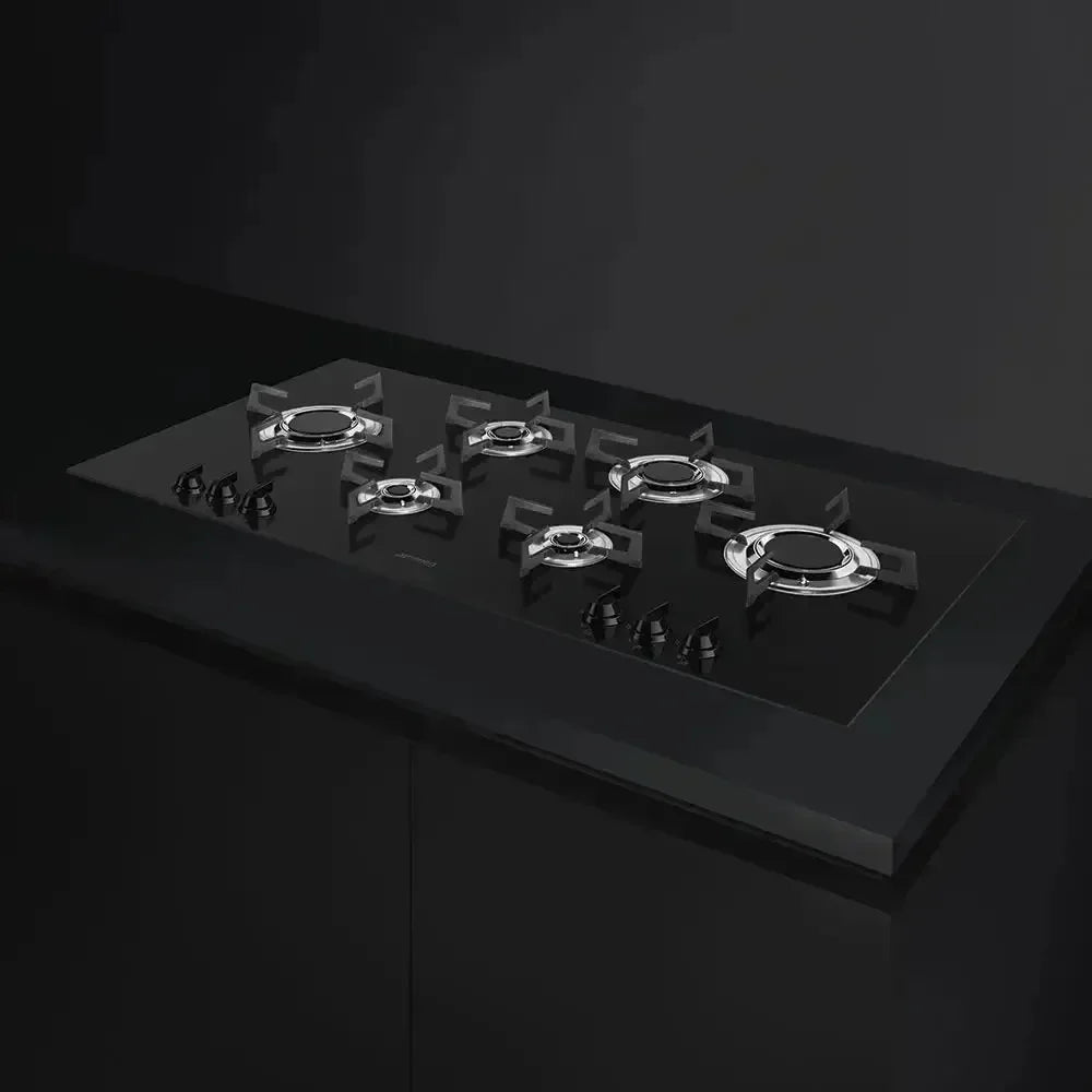 Falcon premium European glass black upright 1100mm induction cooker with sleek cooktop