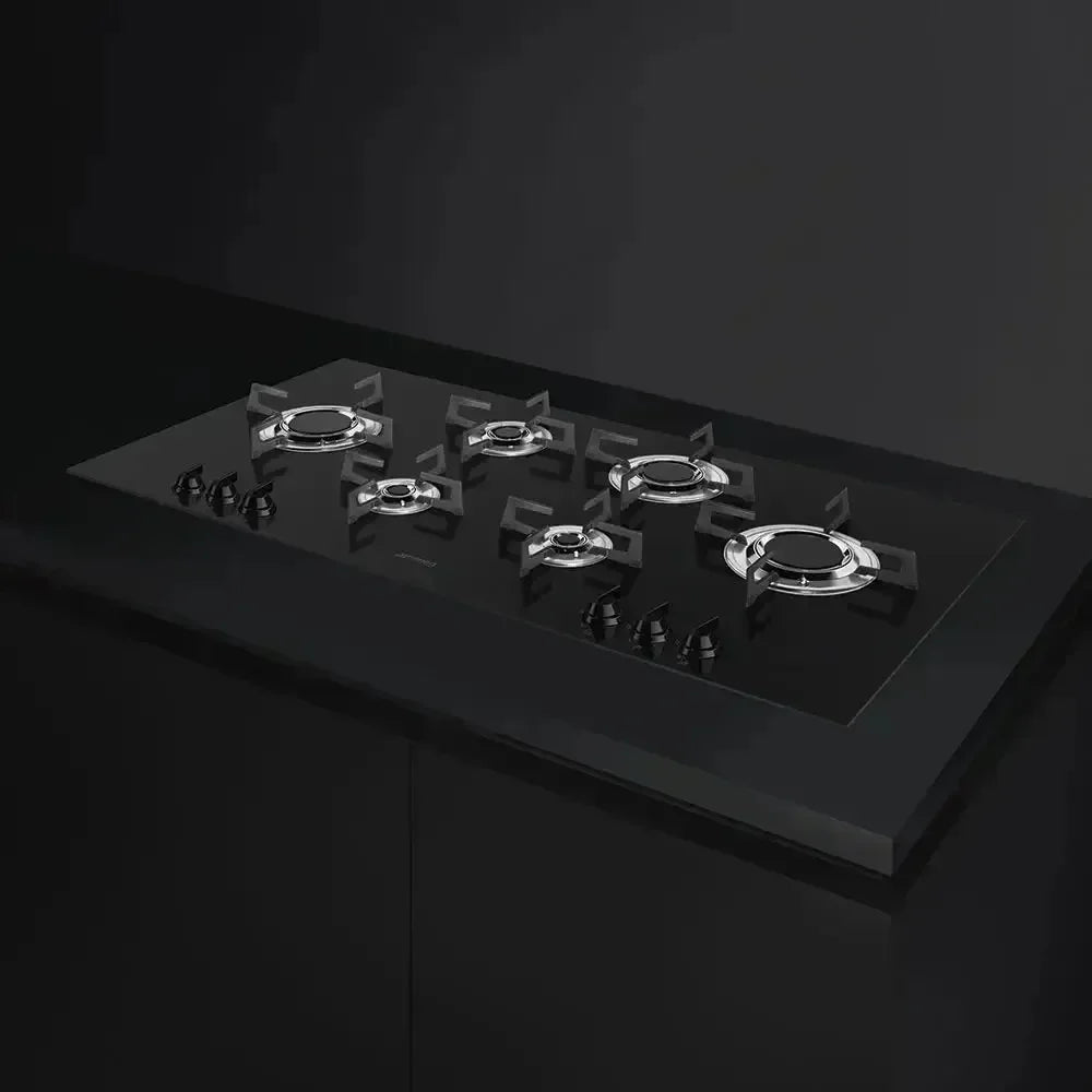 Falcon premium European glass black upright 1100mm induction cooker with sleek cooktop