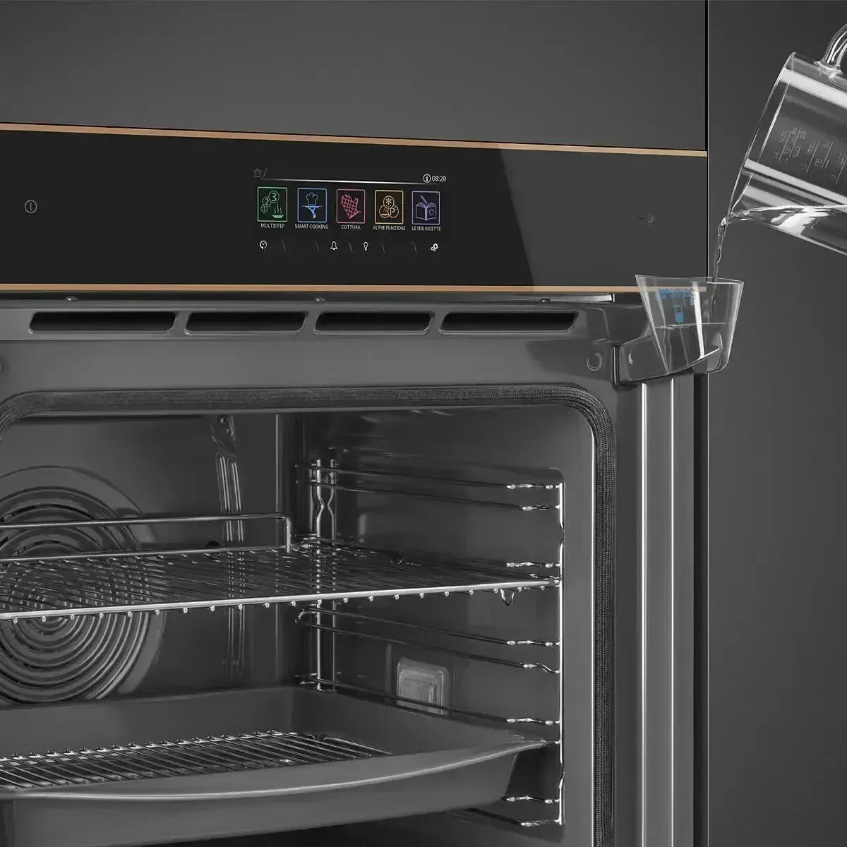 Falcon premium European Glass Black Upright 1100mm Induction Cooker with digital controls