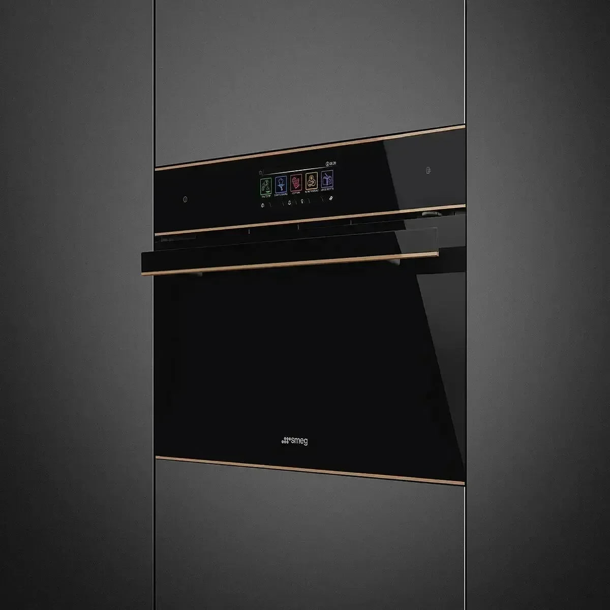 Falcon premium European Glass Black Upright 1100mm Induction Cooker, modern design