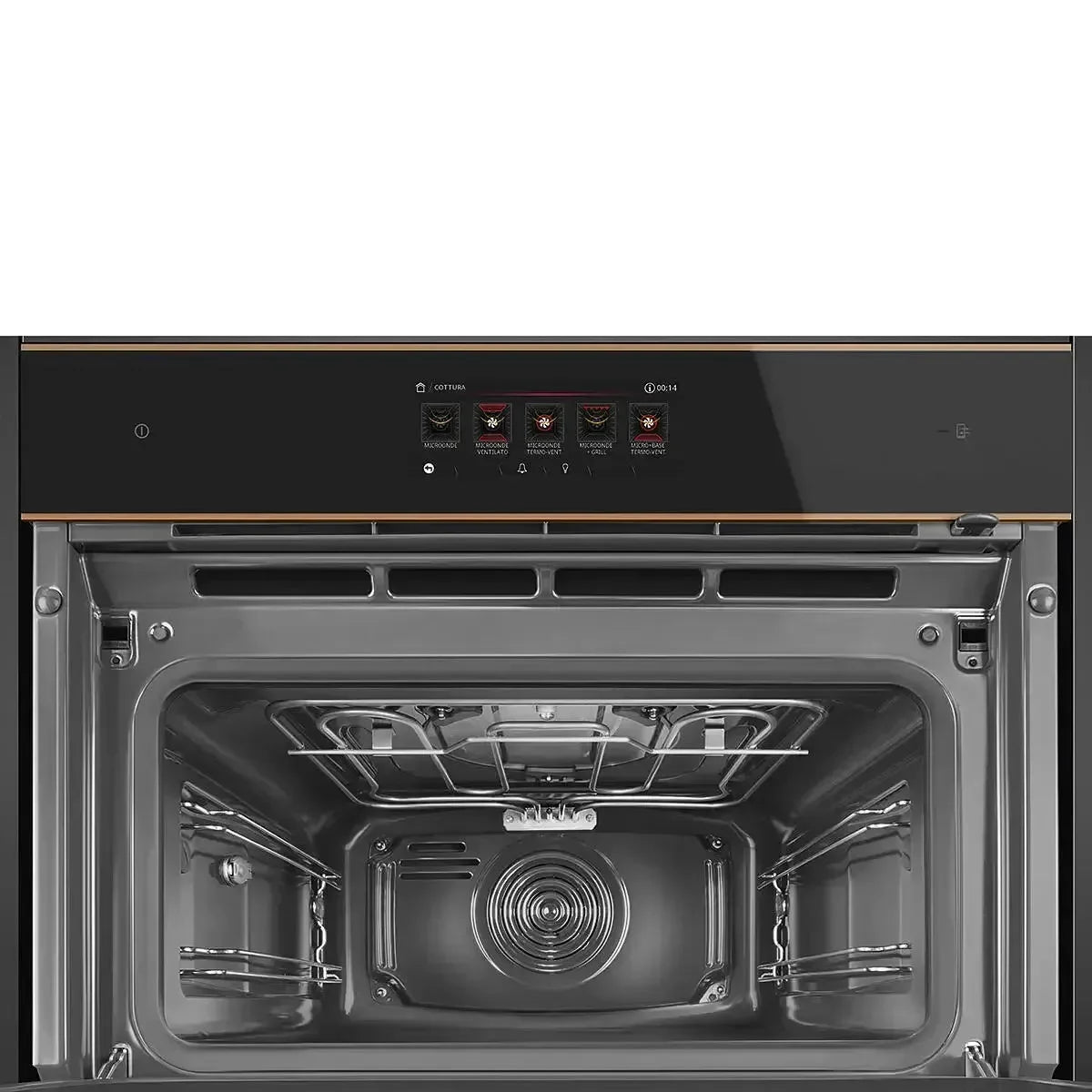Smeg Dolce Stil Novo 45cm Combination Oven - Black SOA4606WAPNR