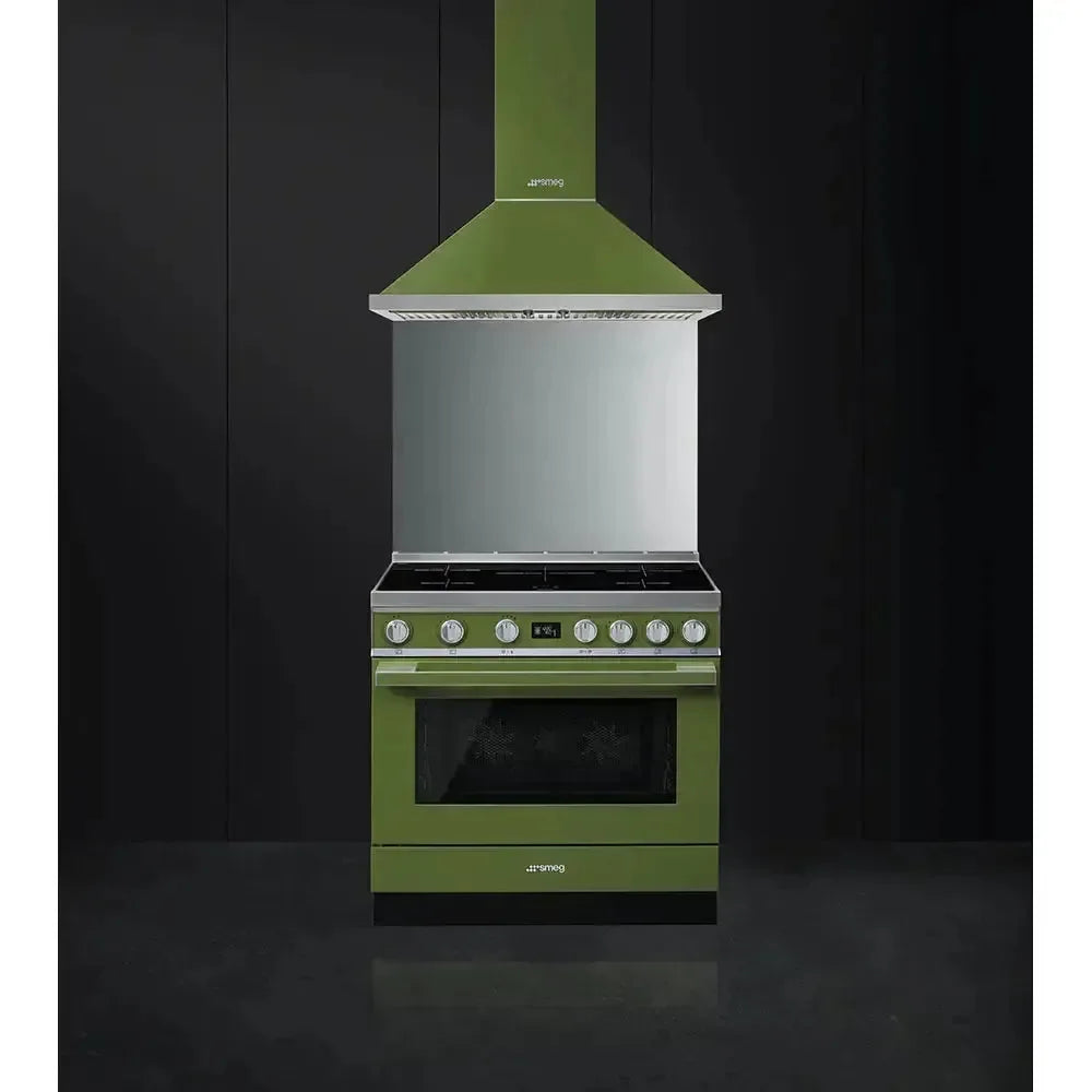 Smeg 90cm Portofino freestanding Induction Cooker - Olive Green - CPF9IPOG
