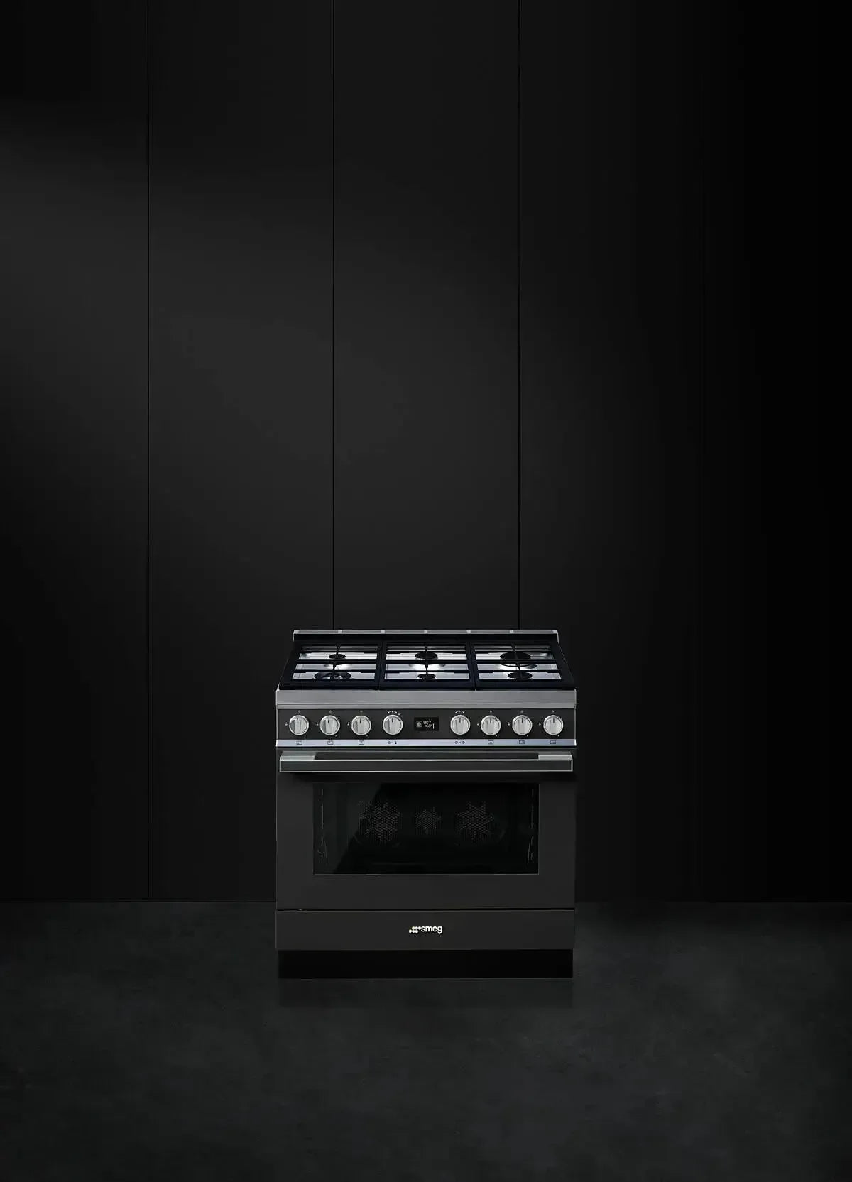 Smeg 90cm Portofino Freestanding Dual Fuel Cooker - Anthracite