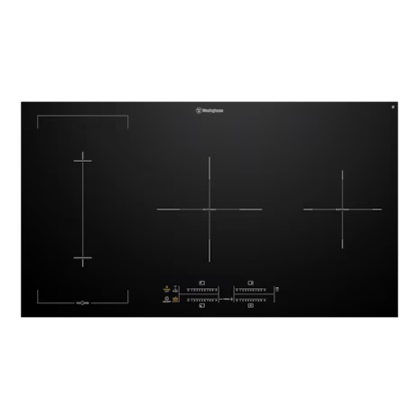 Falcon premium European glass black upright 1100mm induction cooker with sleek touch controls