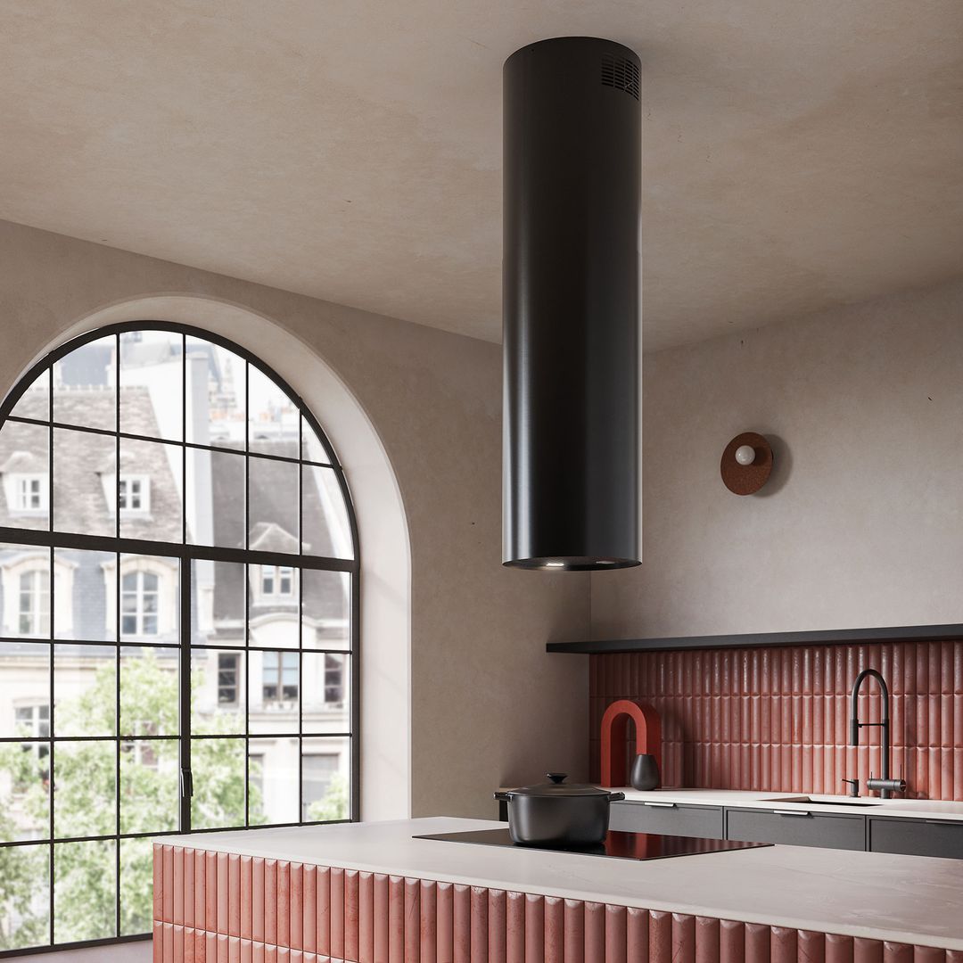 Falmec 35cm Polar Evo On board Cylinder Island Rangehood - F7PR35B2