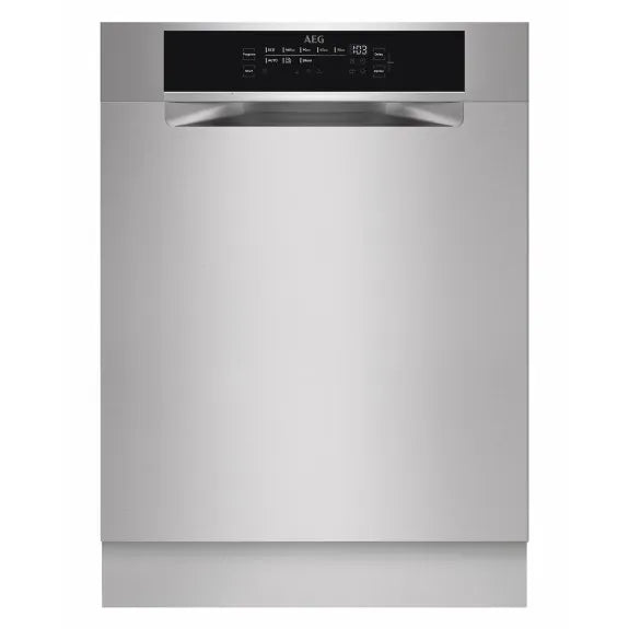 AEG 60cm Built-Under Dishwasher - FFE73700PM Stainless Steel