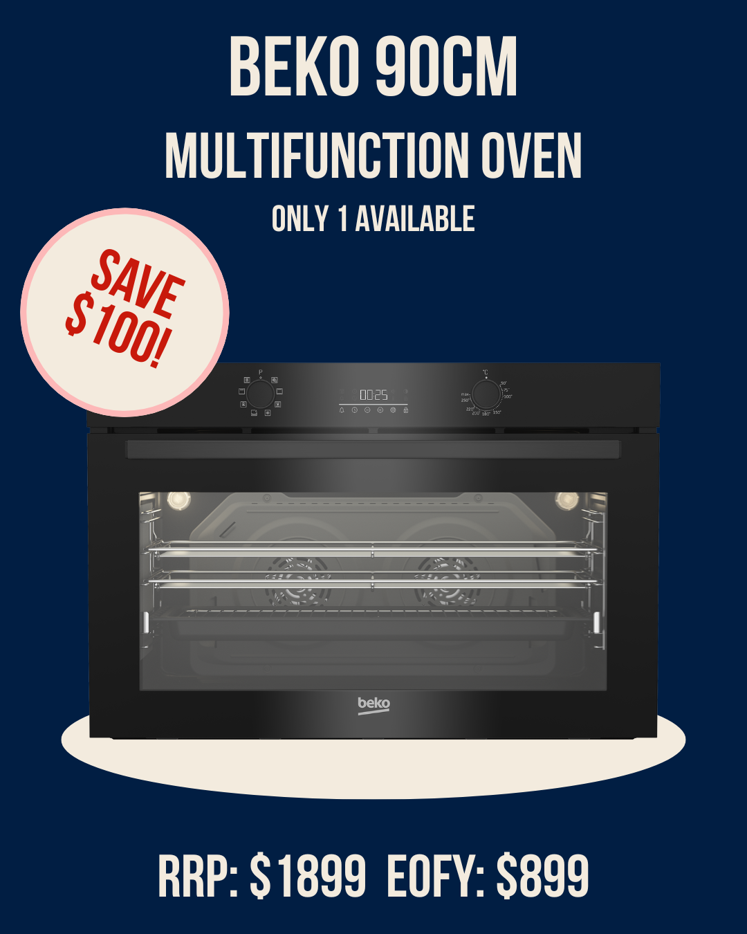 Beko 90cm Built-in Oven - BBO91271MDX *Ex-Display*