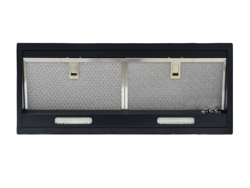 Bertazzoni 113cm Under Cupboard Rangehood BZIRH1130-275-2 with twin motors underneath view