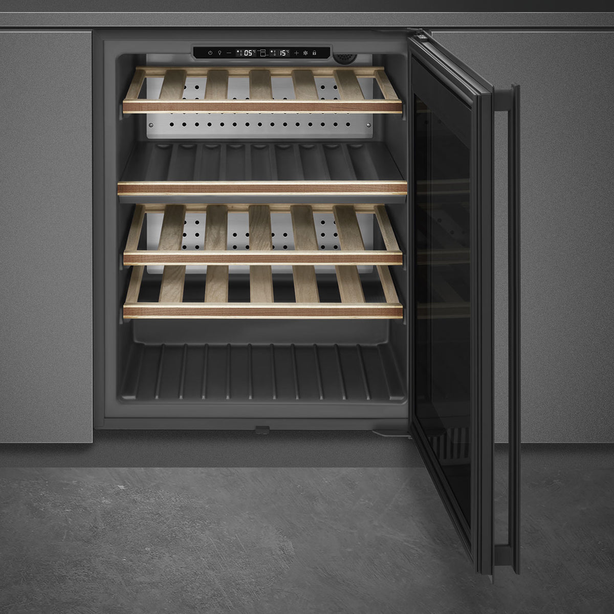 Smeg 60cm Built-under Dolce Stil Novo Wine Cellar (38 Bottle) - CVI638RN3