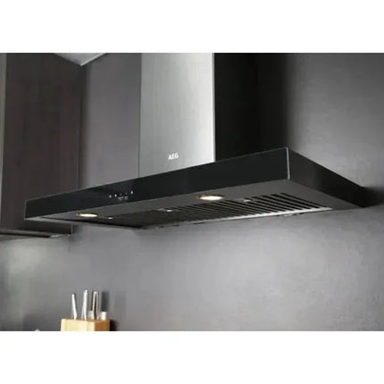 AEG 90cm Canopy Rangehood - Dark Stainless Steel