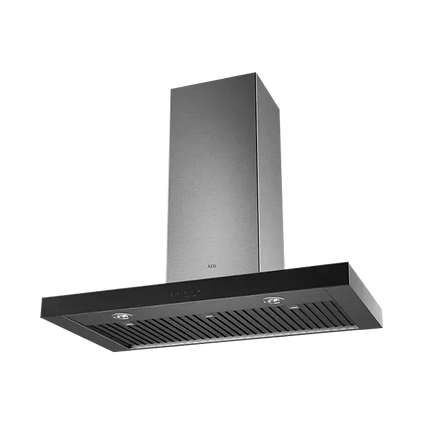 AEG 90cm Canopy Rangehood with Offboard Motor – Dark Stainless Steel