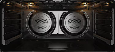 Electrolux 90cm Pyrolytic Oven EVEP916DSE internal cavity empty of all accessories. 