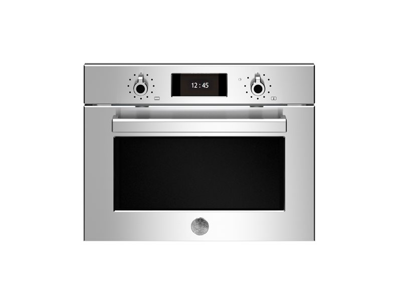 Bertazzoni 45cm Combi-Microwave Oven, with TFT Display from the Professional Series F457PROMWTX in silver